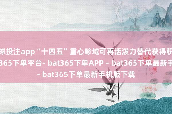 足球投注app“十四五”重心畛域可再活泼力替代获得积极推崇-bat365下单平台- bat365下单APP - bat365下单最新手机版下载