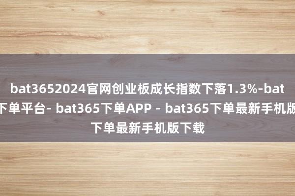 bat3652024官网创业板成长指数下落1.3%-bat365下单平台- bat365下单APP - bat365下单最新手机版下载