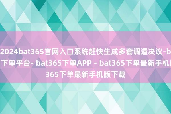 2024bat365官网入口系统赶快生成多套调遣决议-bat365下单平台- bat365下单APP - bat365下单最新手机版下载